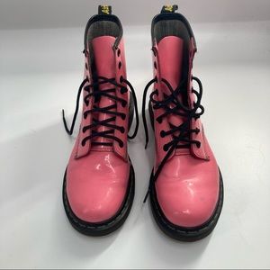 DR. martens 1460 w acid pink patent lamper boots